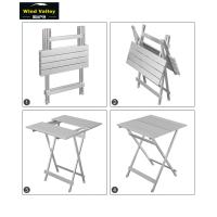 Table de camping pliante portable en aluminium, extensible, imperméable, mobilier d'extérieur, pour salle à manger extérieure, style ferme, légère, pour pique-nique