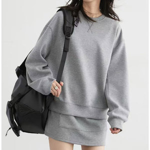 ชุดกีฬาของผู้หญิงชุดวอร์มไซส์ใหญ่มีฮู้ดเฟอร์ชเทอร์รี่มีกระเป๋าขนาดใหญ่ - Product Image 5