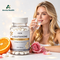 Comprimés pour adultes à base de L-Glutathion, Collagène et Vitamine C pour l'éclat de la peau et le soutien immunitaire, Marque privée OEM