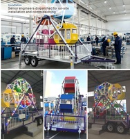 Atracciones de Parque de Diversiones: La Nueva Mini Rueda de la Fortuna con Color Personalizado, Música y Movimiento, Ideal para Fiestas Infantiles al Aire Libre