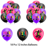 Décorations de fête d'anniversaire sur le thème du trampoline : drapeaux, bannières, guirlandes, décorations de cupcakes, décorations de gâteau, ballons en latex imprimés à l'hélium, fournitures cadeaux