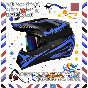 Nuevo Casco de Carreras ABS Clásico para <span class=keywords><strong>Mujer</strong></span>, con Doble Visera, Accesorios para Motociclismo, <span class=keywords><strong>Motocross</strong></span> - Product Image 2