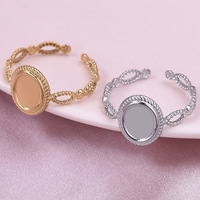 Anneaux de base en acier inoxydable plaqué or paramètres bricolage anneaux d'articulation vierges pour femmes bijoux breloques ne se fanent jamais en gros