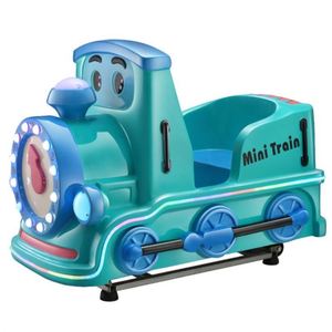 New Children Electric Coin Glass Fiber Reinforced Plastic MP5 Car Swing Machine Train Game Machine Kiddie Ride - Product Image 1