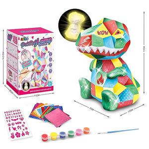 Jinming mainan lukisan DIY, tempelan pendidikan kreatif dicat grafiti hewan lampu malam - Product Image 4