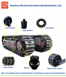 Tùy chỉnh 5 tấn bánh xích khung gầm thép theo dõi hệ thống khung gầm Chiều dài 450mm ổ đĩa thủy lực theo dõi mang khung gầm - Product Image 6