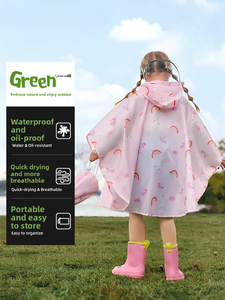 Impermeable Infantil Transparente <span class=keywords><strong>con</strong></span> Diseño de Unicornio Arcoíris Espacial, <span class=keywords><strong>con</strong></span> Visera, Ligero, para Niños y Niñas - Product Image 4