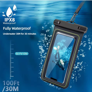 Sac étanche universel pour téléphone portable, flottant, à la mode, pour activités <span class=keywords><strong>de</strong></span> plein air, IPX8, pochette sèche pour natation, plongée, surf, camping, randonnée, avec fermeture éclair et fermoir - Product Image 2