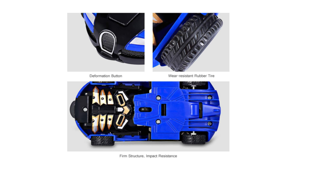 Coche De Policía RC Transformable YOTOY – De Coche A Robot Con Un Botón, Gira 360°, Control Remoto 2.4 GHz, Juguete Para Niños De 3 A 10 Años, Regalo De Cumpleaños