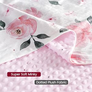 <span class=keywords><strong>Couverture</strong></span> bébé double couche en fausse fourrure tricotée ultra douce Minky 40x50 pouces, motif géométrique, pour filles et garçons, avec dos à pois, jeté de <span class=keywords><strong>lit</strong></span> pour nouveau-né - Product Image 5