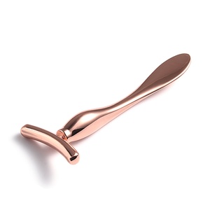 Private Label Simple Rose Gold <b>Metal</b> Eye Contour Massager Face <b>Roller</b> - Product Image 6