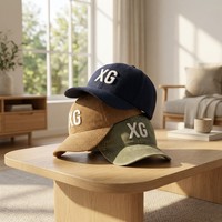 Gorra de Béisbol Deportiva Personalizable de 5 Paneles en Algodón Oxford Beige para Hombre y Mujer, con Visera Curva y Diseño de Equipo Bordado Plano