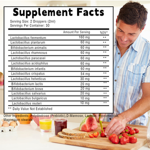 Comprimés probiotiques pour hommes en marque privée, contenant du Lactobacillus Fermentum, favorisent le système digestif et renforcent le système immunitaire - Product Image 2