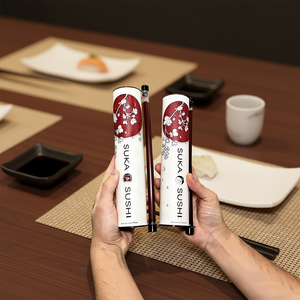 Emballage personnalisé en tube de papier pour sushis, conteneur alimentaire japonais cylindrique jetable, vente en gros - Product Image 1