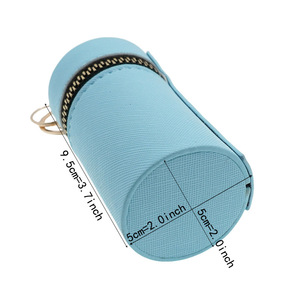 Mini bolso de pintalabios Vintage, accesorios para billetera, llavero de <span class=keywords><strong>coche</strong></span>, estuche de almacenamiento de cuero Pu, soporte de maquillaje cosmético, caja de regalo, bolsas, llaveros - Product Image 4