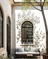 Ventana Abatible Personalizada Popular con Rotura de Puente Térmico, Triple Vidrio y Rejillas Decorativas