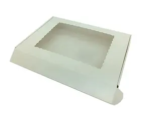 定制设计面点盒，带透明PVC窗口便宜的折叠曲奇盒子窗口馅饼盒子
