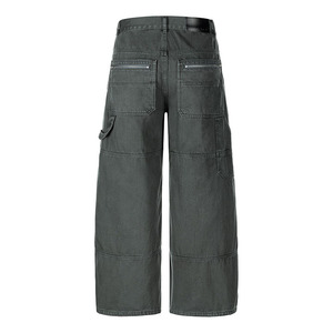 Pantalon de travail multi-poches tendance style américain, <span class=keywords><strong>d</strong></span>élavé, coupe ample et large, pantalon <span class=keywords><strong>d</strong></span>écontracté de haute qualité pour hommes - Product Image 6