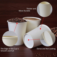 Vasos de Papel Kraft de Pared Simple Personalizados Directo de Fábrica, 7oz 9oz, Desechables para Bebidas Calientes (Té/Café/Jugo)