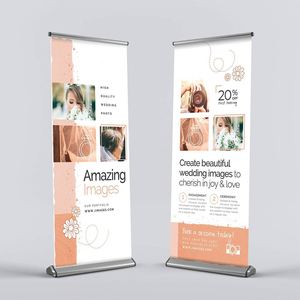 Expositor enrollable clásico con marco de aluminio e impresión personalizada - Product Image 3