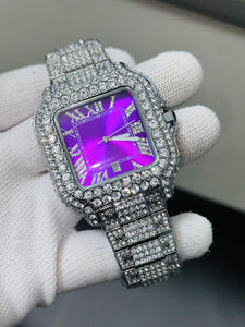 Relojes de Cuarzo 2025 para Hombre, Caja Cuadrada, Reloj de Lujo con Diamantes para Hombre, con Bisel de Circonita Grande, Reloj de Mano Moderno de Moda Hip Hop - Product Image 4