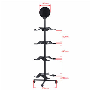 <span class=keywords><strong>Tienda</strong></span> personalizada cuatro caras niños deportes Casual <span class=keywords><strong>tenis</strong></span> zapatos señoras hombres zapatillas Metal giratorio zapato estante de exhibición soporte - Product Image 2