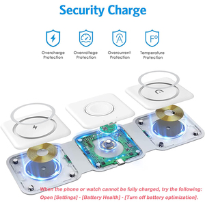 2025 Có Thể Gập Lại 15W Từ Sạc Không Dây 3 Trong 1 Nam Châm Trạm Chủ Đối Với iPhone 16 15 14 13 Pro Max Cho Iwatch Cho Airpods - Product Image 3
