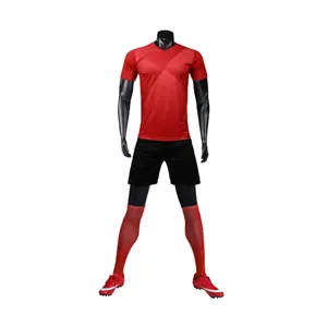 Düşük fiyat retro futbol eşofman futbol forması büyük boy futbol kıyafetleri futbol forması polyester kumaş ticaret