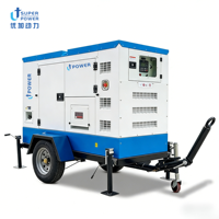 Générateur diesel silencieux à démarrage électrique CE/ISO 100KVA, triphasé 220V/380V/480V 50/60Hz, démarrage automatique/à distance, ATS, remorque