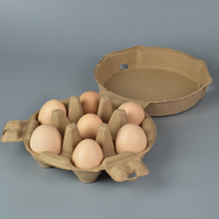 Empaque Ecológico para 7 Huevos, Fabricado con Pulpa Reciclada, Fibra Moldeada, Biodegradable, Resistente a Impactos, Apilable, Bandeja para Huevos OEM
