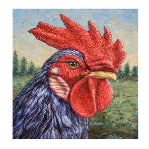 <span class=keywords><strong>Peinture</strong></span> diamant 5D ronde DIY pour décoration intérieure, motif animal <span class=keywords><strong>Coq</strong></span> - Product Image 1