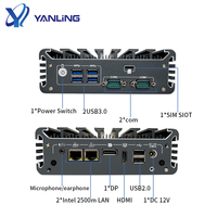 Innovación Mini PC Fanless Dual Core con ranura M.2 4USB 3,0 TPM 2,0 DDR4 2,5G LAN Caja industrial para automatización Enchufe de EE. UU.