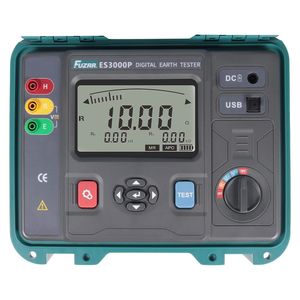 FUZRR ES3000P (General) ES3001P (4-Wire) ES3002E (Double Clamp) Multi-functional Ground Resistance Meter 0-2000 <b>Range</b> 0.01% - Product Image 1