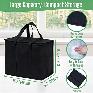 Large Capacity for Home Grocery Reusable Waterproof Non Woven Foldable Letter <b>Insulated</b> <b>Cooler</b> <b>Bag</b> Custom Logo Wholesale - Product Image 1