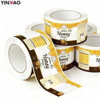 Etiquetas Personalizadas para Miel, Adhesivas, Impermeables, para Frascos de Alimentos, Etiquetas de Marca, Etiqueta de Vinilo en Rollo con Logotipo Personalizado
