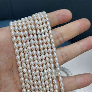 4-4.5/4.5-5 मिमी अकोया मोती बाजरा हार हार अर्ध-तैयार श्रृंखला महिलाओं के ड्रॉप आकार - Product Image 5