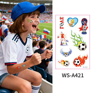 Adesivi per Tatuaggi Sportivi di Qualità Superiore, Impermeabili, Resistenti al Sudore, Ecologici, con Disegni di <span class=keywords><strong>Calcio</strong></span> e Rugby per la Copa - Product Image 5
