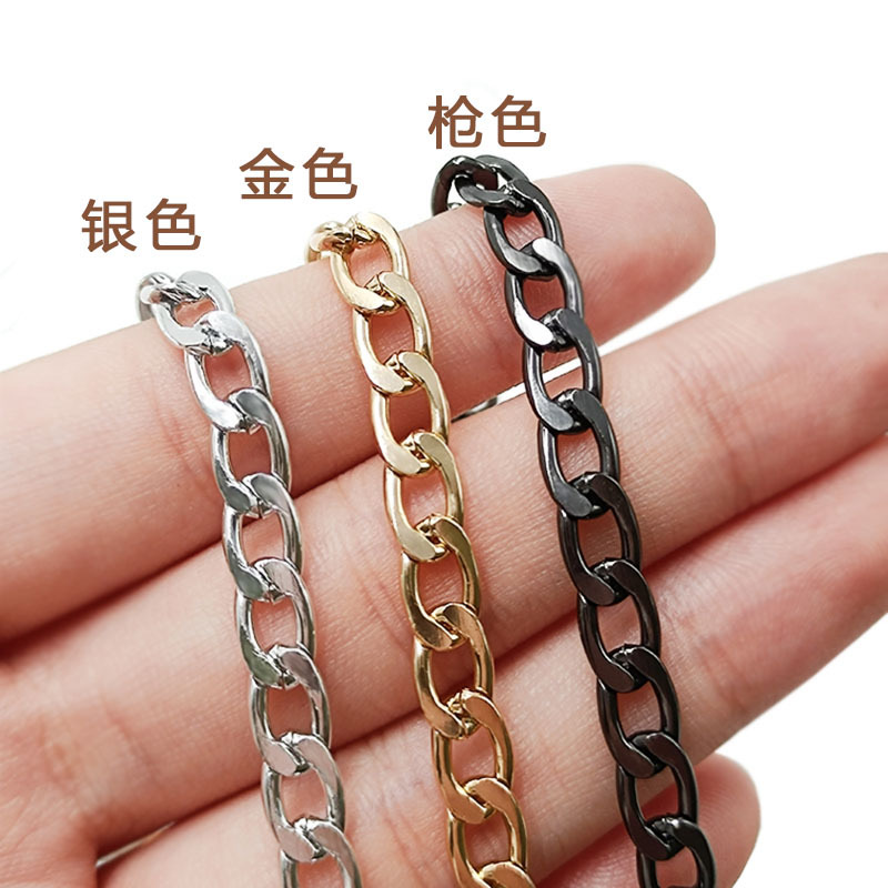 Garment Aluminium Chain Rust-proof Metal Chain Strap Retrofit Accessory Shoulder Bag Chain Diagonal Span Backpack Removable