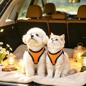 Arnés Reflectante de Malla para Mascotas, Ajustable y Transpirable, con Hebilla y Correa para el Pecho, para Perros y Gatos, para Paseos al Aire Libre - Product Image 1
