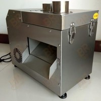 Geanodiseerde geautomatiseerde snijmachine voor kleine komkommers, wortels en groenten, met roestvrijstalen messen voor het in stukjes snijden.