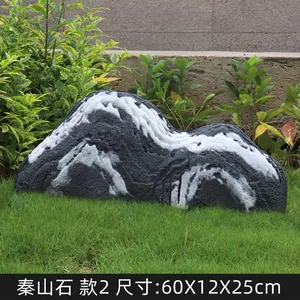 Piedra decorativa para el hogar Piedra de fibra de vidrio impermeable para decoración Escultura de piedra estampada para jardín