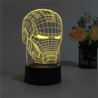 야간 조명 마블 아크릴 야간 램프 3D 환상 야간 조명 인기 제품