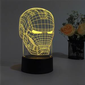 <span class=keywords><strong>Veilleuse</strong></span> LED <span class=keywords><strong>3D</strong></span> en acrylique <span class=keywords><strong>Marvel</strong></span> avec contrôle tactile et télécommande, design moderne, plusieurs couleurs de lumière - Product Image 1