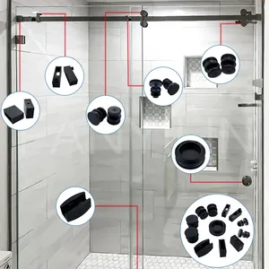 أسطوانة حمام ساخنة من الفولاذ المقاوم للصدأ في الولايات المتحدة ، أسطوانة حمام سوداء ، مجموعة أجهزة انزلاقية للخدمة الشاقة مع قضيب انزلاقي