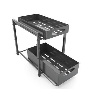 Étagère de rangement sous l'évier, planche à découper, support pour couvercles de casseroles, comptoir, étagère de rangement en fer forgé laminé - Product Image 1