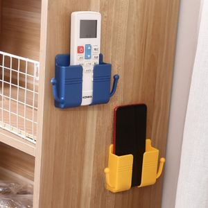 Popular Wall-mounted Punch-free Organizer Remote <b>Control</b> Case Mobile <b>Phone</b> Plug Charging Holder Rack Home Multifunction Stand - Product Image 1