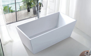 Bañera de Concreto Cuadrada de 140 cm, Pequeña y Profunda - Product Image 2