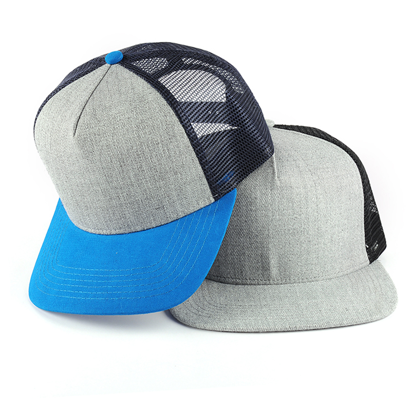 Изготовленный На Заказ Кепка-тракер в Flat Bill козырек логотип летние шляпы водителя грузовика без логотипа бейсбольная кепка, бейсболка с сеткой 5 панель изготовление размеров под заказ равнина