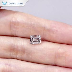 Tianyu Gems Lab Grown CVD IGI Diamante certificado 1.61ct G VS1 VG Corte Esmeralda Blanco Diamante Suelto - Product Image 6
