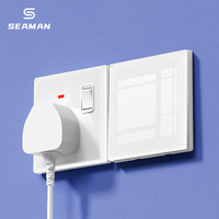 Interrupteur mural et prise de style rétro 220V 13A, 1 gang 2 voies, norme européenne, avec panneau en verre trempé et ports USB